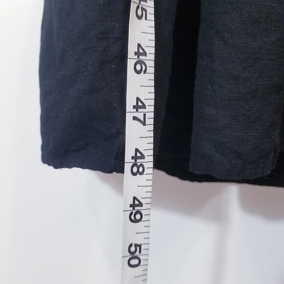 Something Navy Women size Medium Black Layered Midi Sundress Button Front - Picture 8 of 12